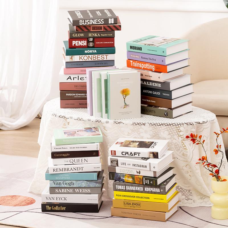 Luxury Fake Book Ornaments: Decorative Books, Simulation Props, English Book Models for High-End Photography