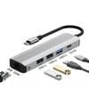 USB-C Hub Multiport Adapter USB-A RJ45 Gigabit Ethernet Docking Station for MacBook Pro USB 3.0 5 Ports in Stock