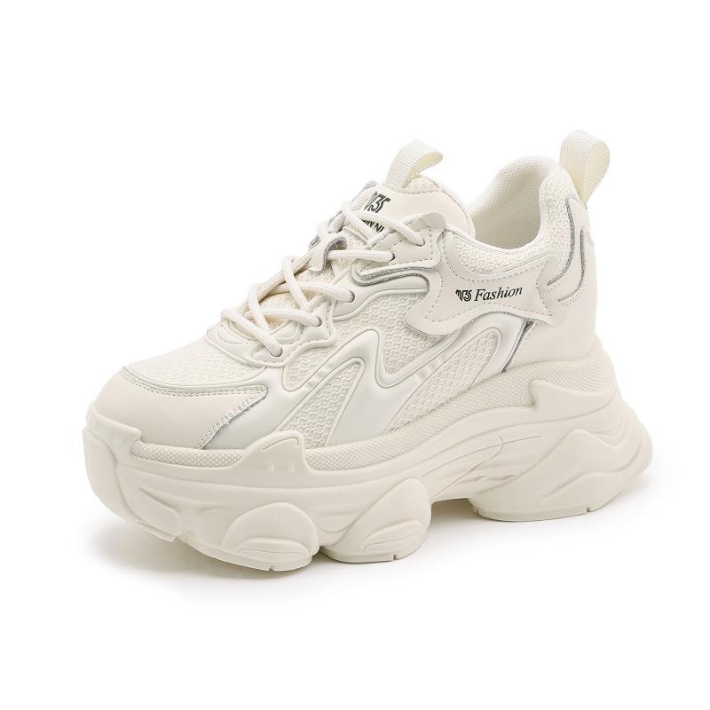 

Inner heightening dad shoes women s spring 2025 new breathable mesh sneakers women s versatile platform women s shoes 39 бежевый