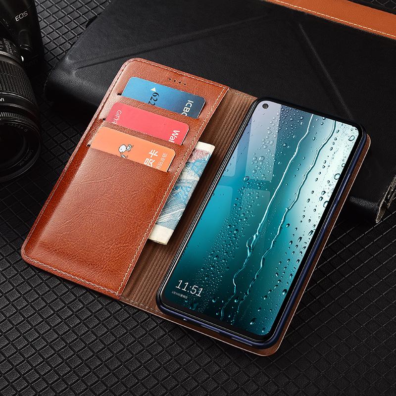 Flipové pouzdro z pravé kůže Crazy Horse pro Sony Xperia 1 5 10 II III IV V VI VII Plus Peněženka Kryty na telefon Odolné proti poškrábání