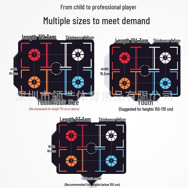 Indoor Basketball Footwork and Dribbling Training Pad for Kids and Adults - Shock Absorption & Noise Reduction