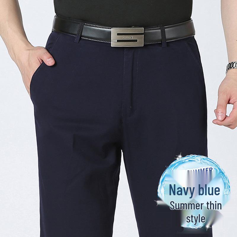 2024 Herren Leichte Baumwoll Freizeithose - Atmungsaktiv, Lockeres gerades Bein, Business Casual