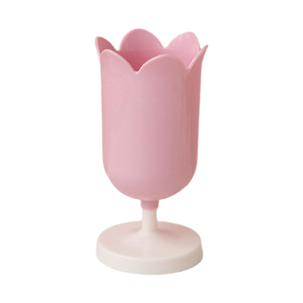 Tulip Flower Pen Holder Storage Bucket Petal Girl Pen Flower Decor Brush Bucket Prop Vintage Photography Makeup Holder Stor Y8E3