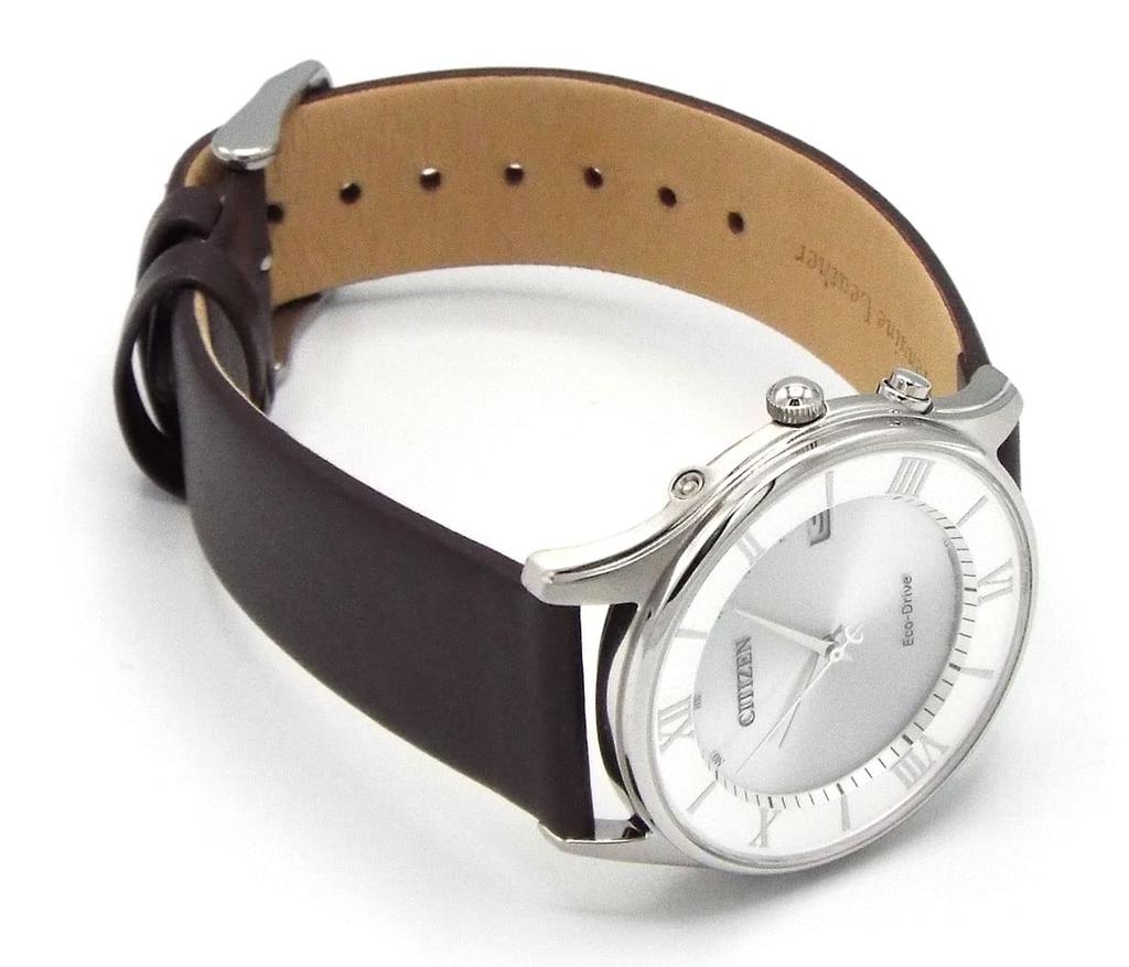 Citizen Eco-Drive Radio-Controlled Watch Men's CITIZEN Solar with Genuine Leather Strap and Replacement Strap AS1060 (Silver)