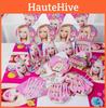 Girl Barbie Doll Pink Birthday Party Supplies Tableware Cups Decorations Plates