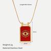 Best Selling Tarot Devil's Eye Necklace Color Oil Drip Craft Stainless Steel Gold Plated Non-Fading Clavicle Chain