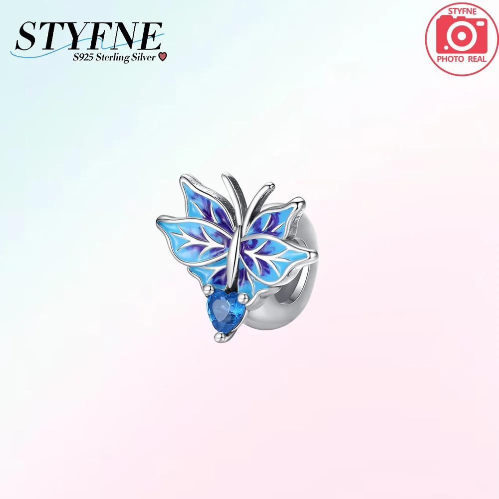 Breloques Perles Charms Plata Originales Papillons Rose Bleu Breloques Perles pour Charms Bracelets Cuivre Fabrication Bijoux Cadeau Femmes