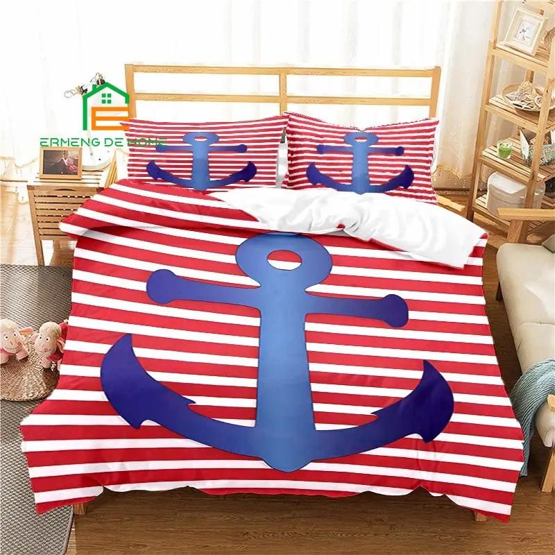 Comforter Nautical Anchor Pattern Bedding For Aldult Kids Bed Set Game Comforter Bedding Set