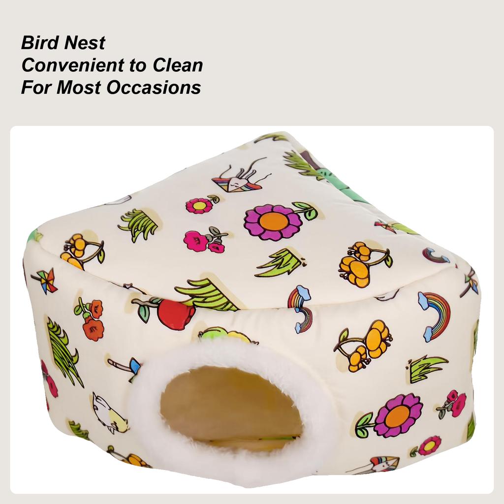 Parakeet Nest Warm Winter Hammock Shed Hut For Parakeets Cockatiels Finches Outdoor Garden Patio Porch Backyard