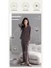 Women's Mid-Season Stretch Cotton Pajama Set - Long Sleeve Top & Pants