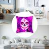 Halloween Sugar Skull Girl Pillow Case Short Plush Double-Sided Print Square Throw Pillow Covers Sofa Home Cushion Decor