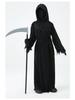 Children's Halloween Grim Reaper Costume with Red Eyes Robe - Horror Cosplay Outfit