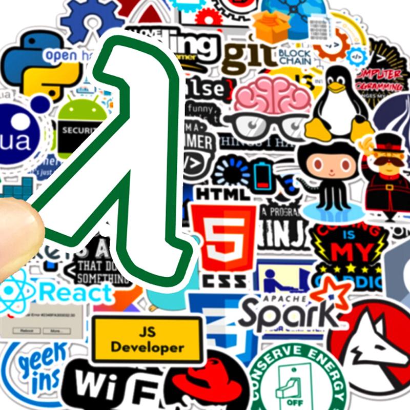 50 adesivi Java Internet programmatore fai da te valigia laptop chitarra decalcomanie per auto