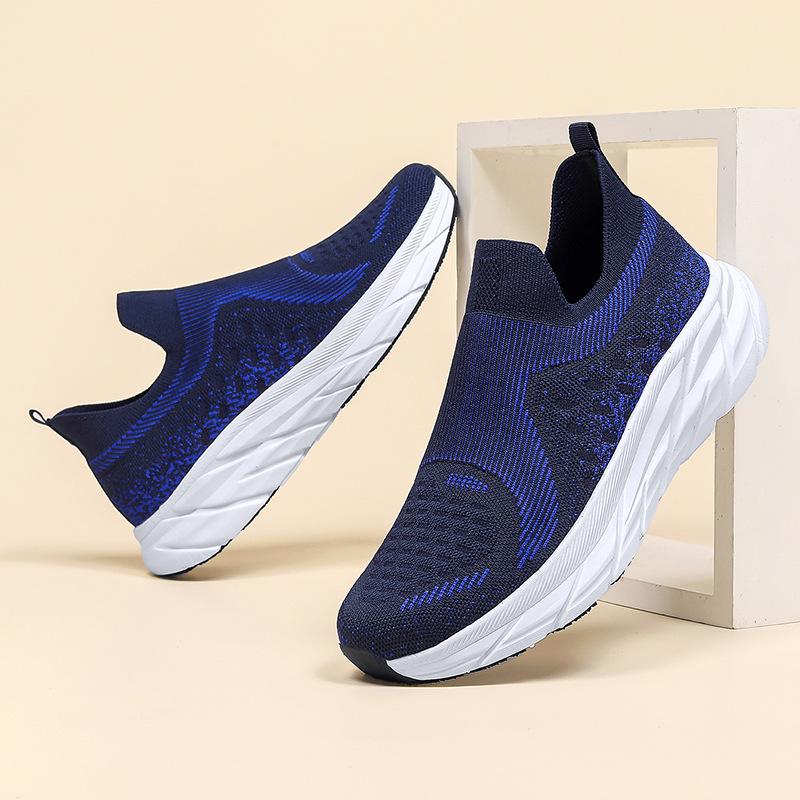 Large Size Couple Flying Woven Casual Sneakers Flying Woven Men's and Women's Shoes Net Shoes Large Size Men's Shoes Casual Shoes Sneakers
