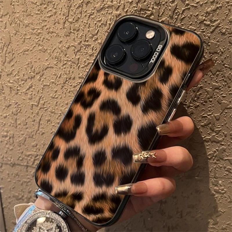 Leopard Print Pattern Silver IMD Phone Case For  Redmi Note 14 13 12 11 10 Pro Plus 4G 5G 12S Redmi 14C 13 Hard Back Cover