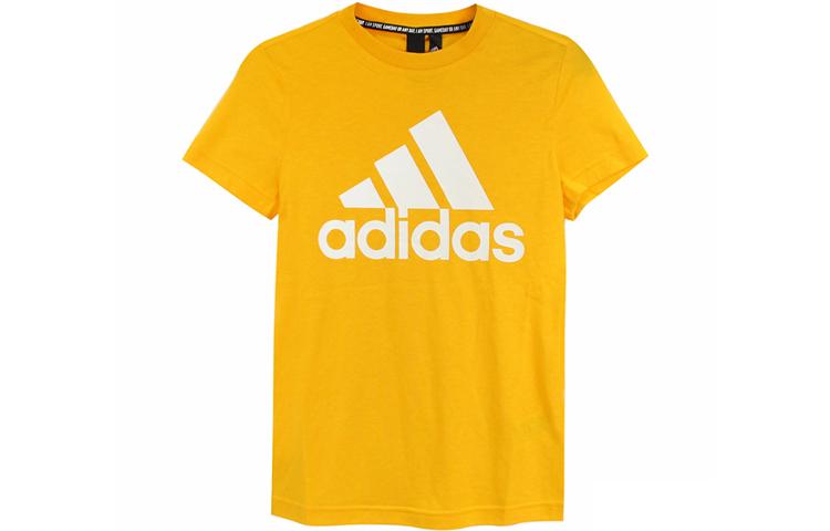 

Adidas T Shirts Women s Yellow Crew Neck Moderate Straight Fit EB3794 XL