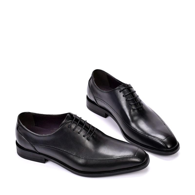 Men's Genuine Leather Pointed Toe Business Shoes - Trendy Formal Footwear