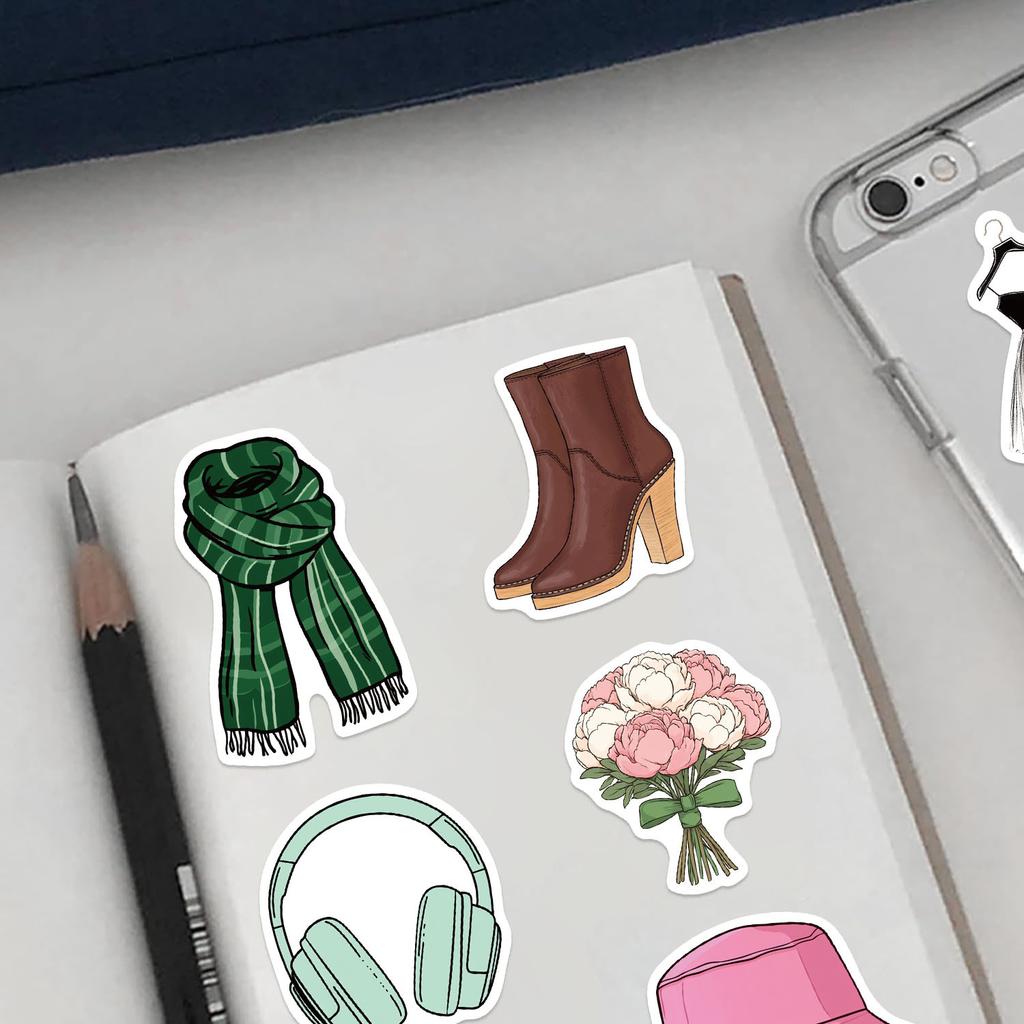 50 Cartoon Girl Theme Graffiti Stickers Decorate Guitar Notebook Suitcase Personality DIY