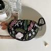 Cute Embroidery Storage Bag Flower Ethnic Coin Purse Cotton Linen Card Holder Small Cosmetic Bag Student