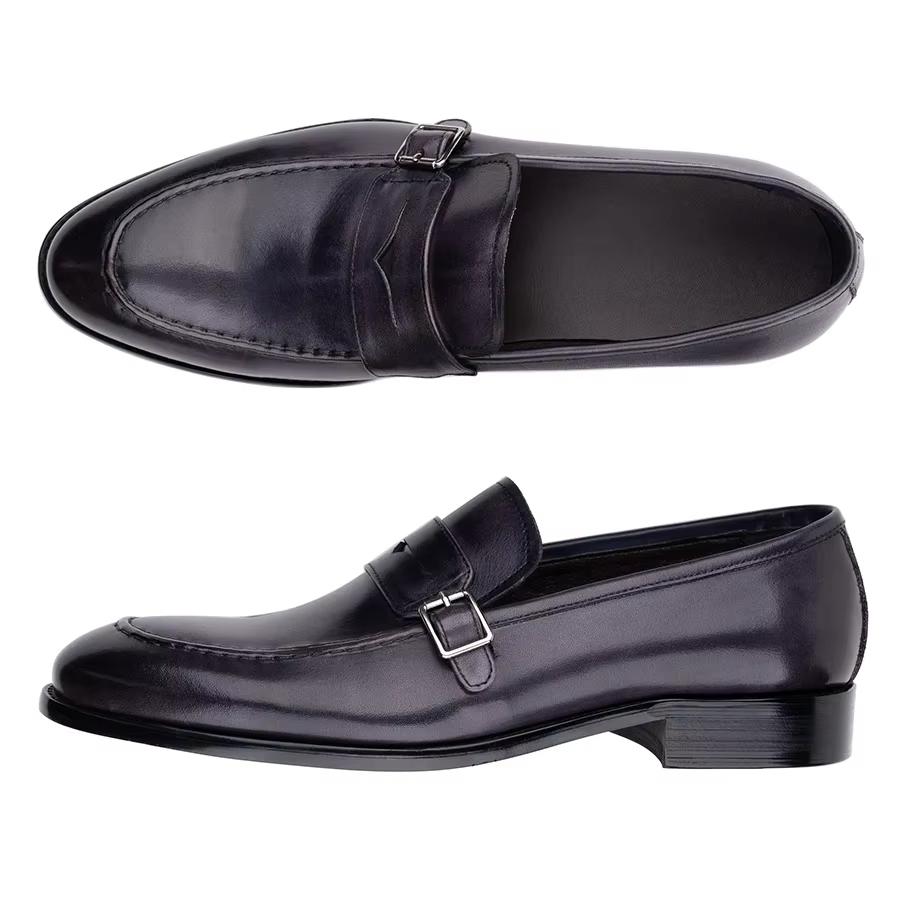 Fashion Business Loafers New Style Handmade Dress Shoes High Class Wedding Casual Office Elegant Male Suit Footwear Amazing Purple Color