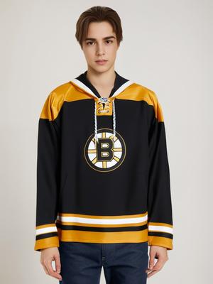 Autumn/Winter Embroidered Sports Hoodie Brown Bear