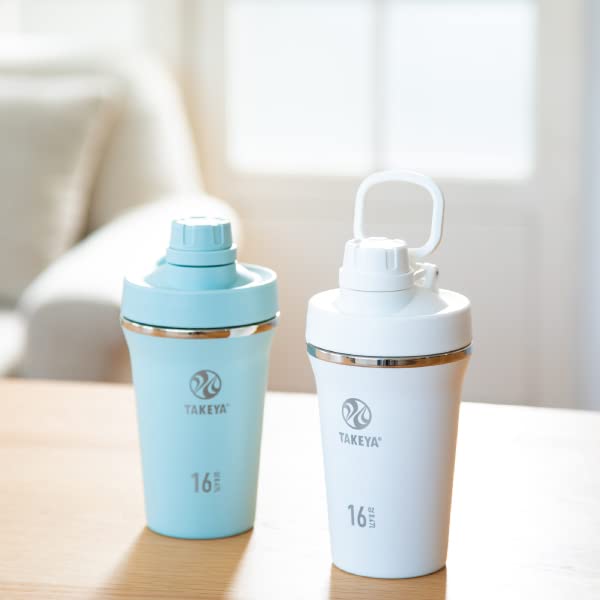 Takeya Official Stainless Steel Bottle 470ml Shaker Protein Smoothie TAKEYA FLASK Spout Tumbler Carry Handle Water Bottle Cold Storage Direct Drinking