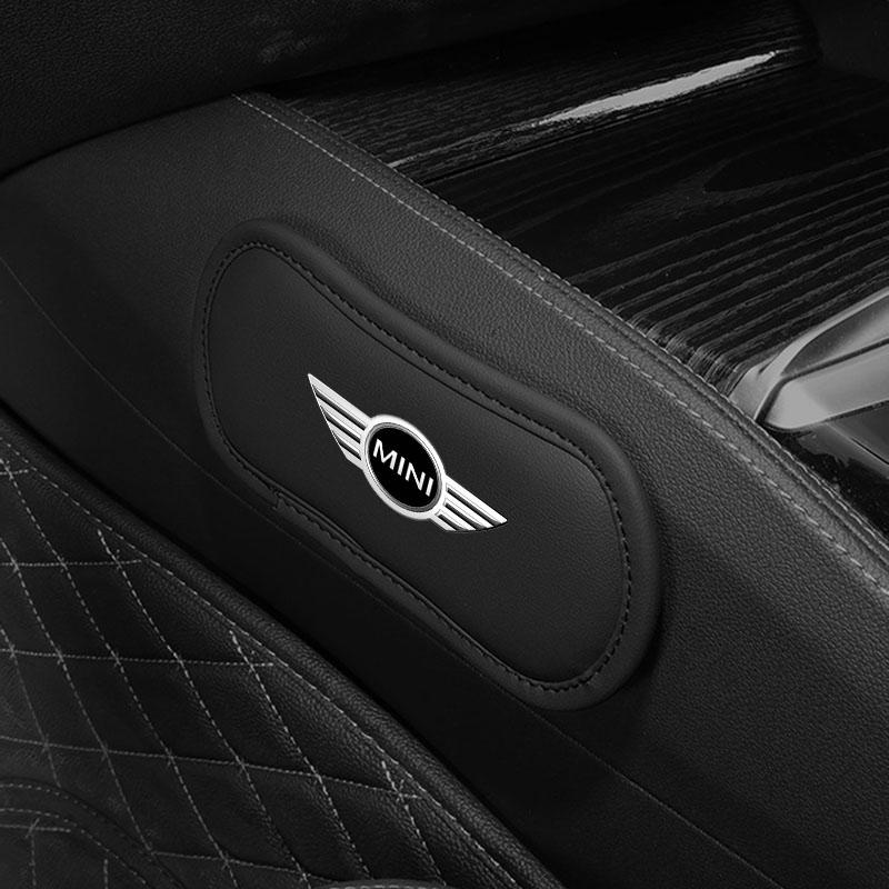 1Pcs Leather Car Pillow Car Knee Pad Elastic Memory Foam Leg Pad For BMW Mini Cooper F54 F55 F56 R56 R60 SONE Roadster Clubman Coupe