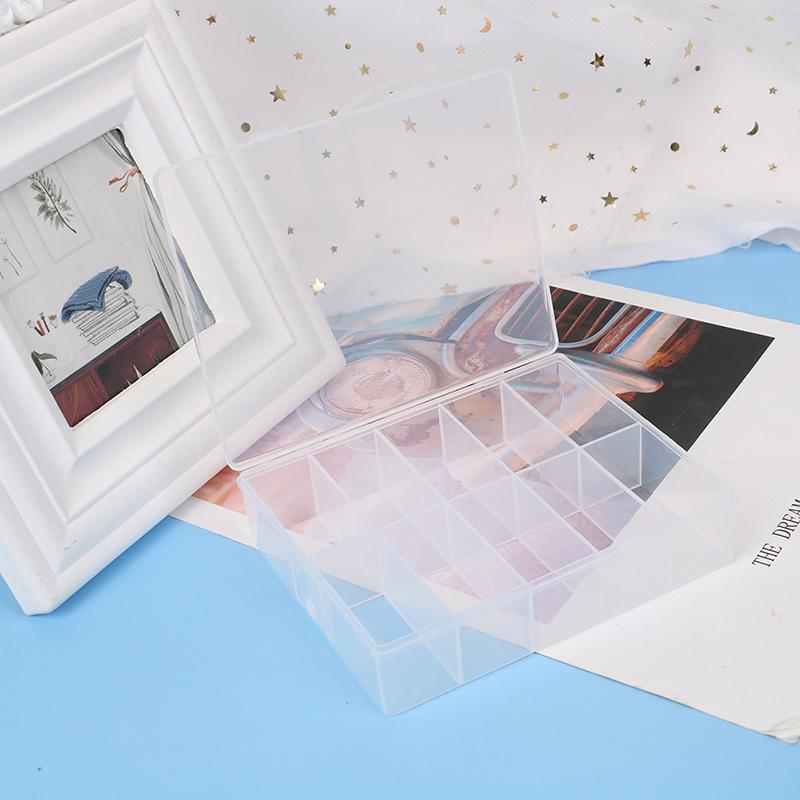 Nail Art Storage Case  Gems Accessories Clear Plastic Empty Container