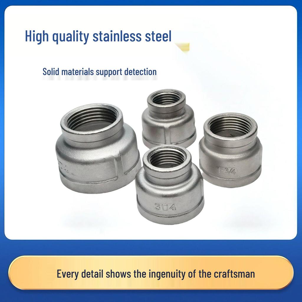 304 Stainless Steel Male Thread Reducer Bushing Pipe Joint for Heating Systems