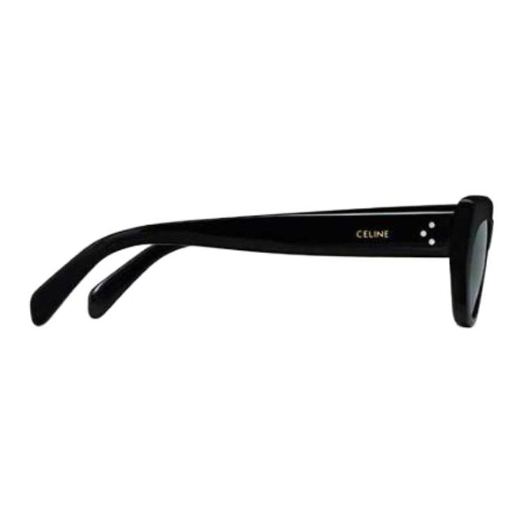 Celine Logo Mirrored Acetate Irregular Sunglasses Men sunglasses Black 4S273CPLB-38NO