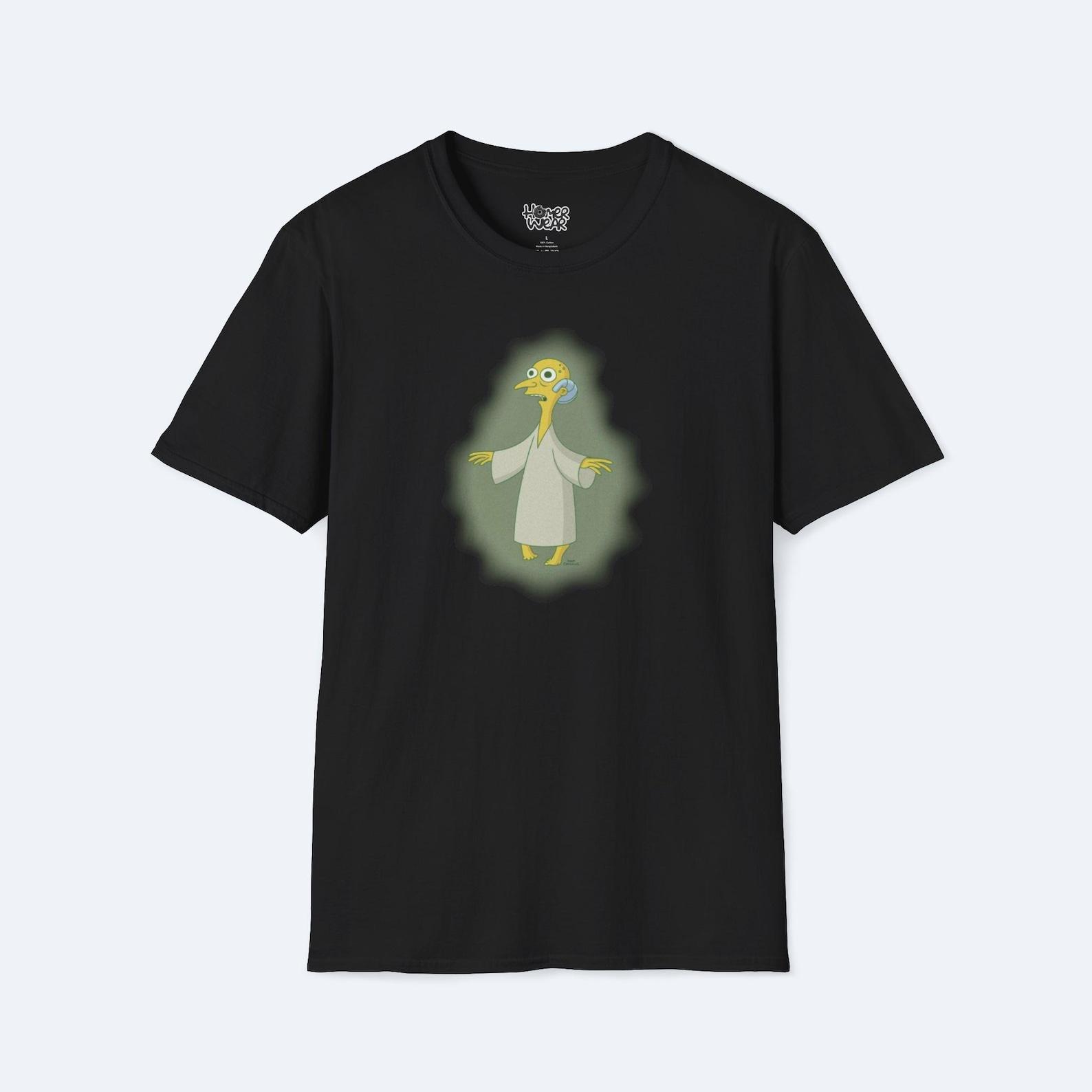 Mr Burns Alien Graphic Tee Simpsons Unisex T-Shirt Pop Culture Cartoon Shirt, Funny TV Show Top, Geeky Gift for Fans Collectors XL