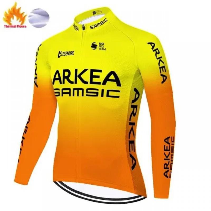 Unisex Fleece Cycling Jacket Road Mountain Biking Winter Warm Long Sleeve Outdoor Sportswear