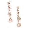 Les Trésors De Lily [C6345] - Silver Earrings 'Bonheur' Silver White (rhodium-plated) - 26x3 Mm