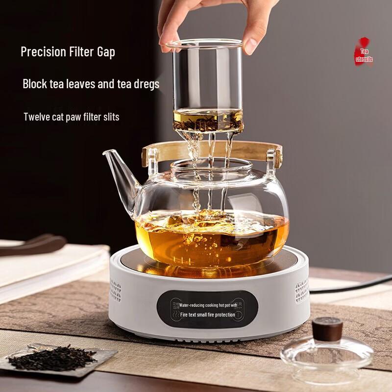 YIHUTEA Elegant High-Temperature Glass Boiling Teapot