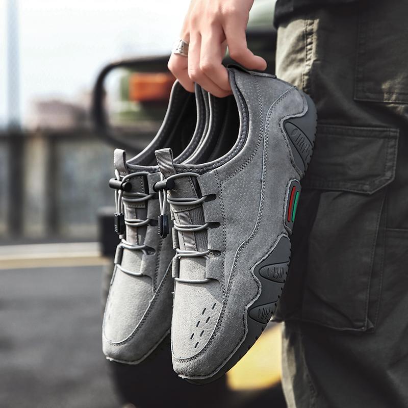 fashion Casual Shoes Suede Leather Classic Lace Up Simple and Fashionable Men's Low Cut Italian Luxury Shoemaker Social Shoes for Men