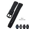 25mm Rubber Silicone Watchband Fit for CASIO Edifice 5119 EF-552 EF-552D Black Waterproof Strap Butterfly Buckle Needle Buckle
