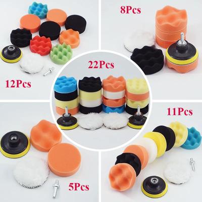 Cars Car Cleaning Tools Car Polishing Sponge Pads Kit Removes Scratches Buffer Kit Polishing Machine Wax Pads for