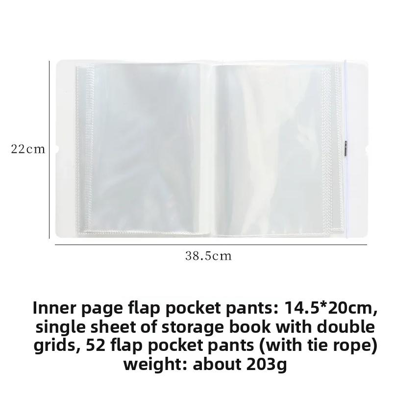 

Large Capacity Organizer Memo Card Bills Ticket Stickers Bag Holder Stationery School Office Supplies білий