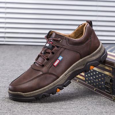 2025 Autumn New Men's Shoes Breathable Leather Casual Shoes Men's Trend Outdoor Mountaineering Sports Shoes
