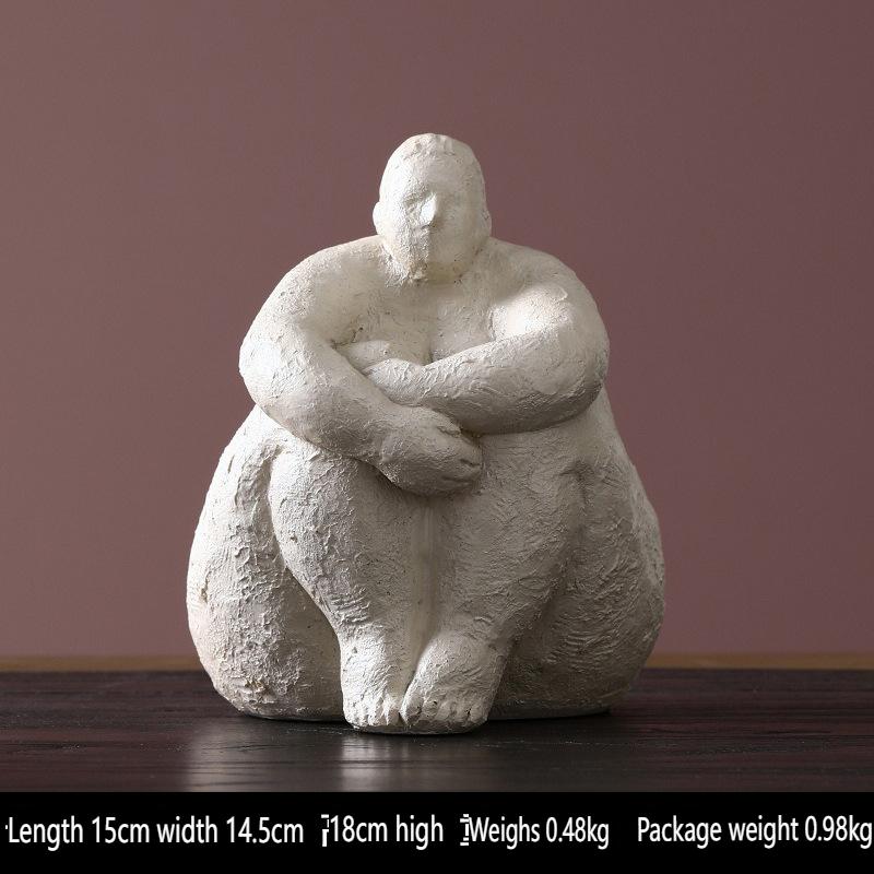 

Статуэтки из смолы «Толстая леди», украшения, современные фигурки персонажей для интерьера, декоративные фигурки для йоги, скульптура, домашний декор, подарок в стиле лофт