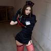 New black nurse suit, role-playing uniform, high-quality fabrics, support fashion