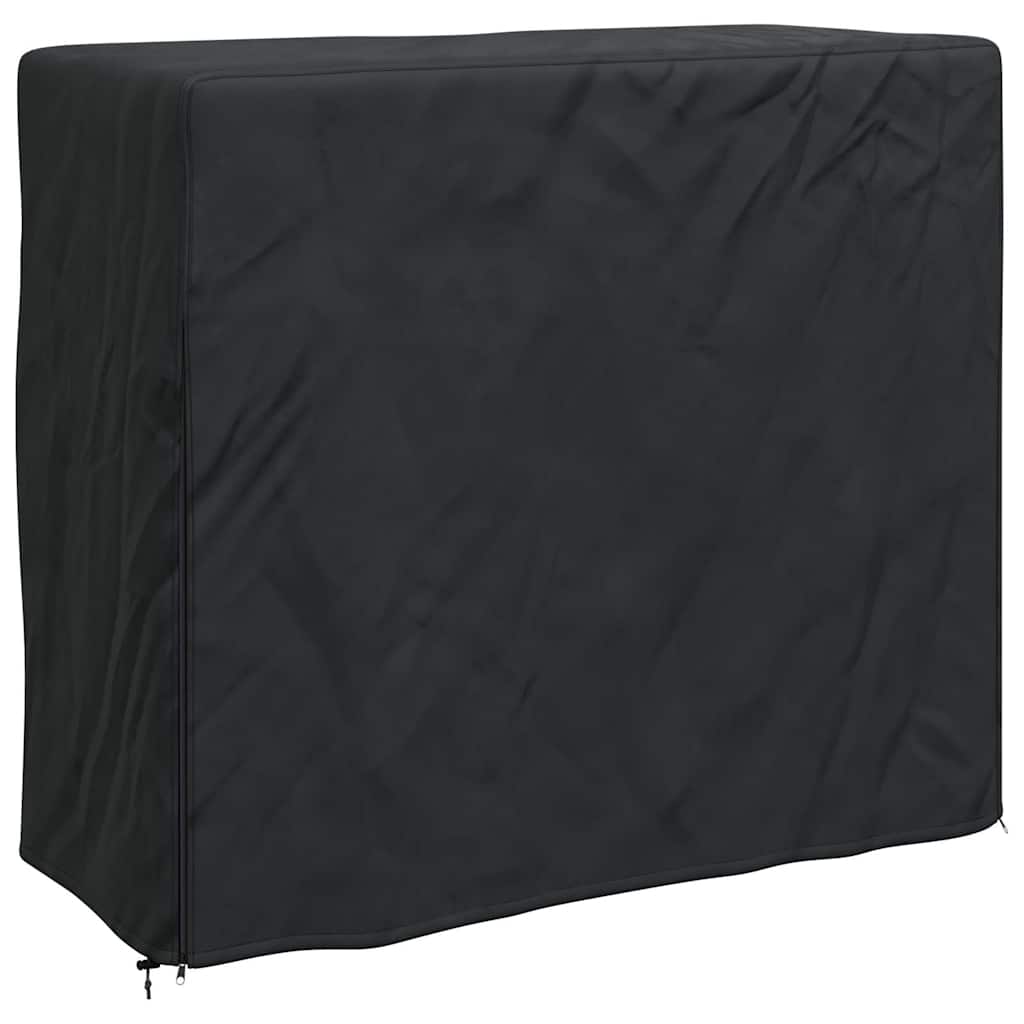 Fireplace Log Rack Cover Solid Black 210D Oxford Fabric
