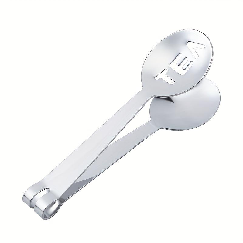 

Multi - Functional Stainless Steel Tea Bag Squeezer - Releases Leaves Well, Sugar Cube Tongs - Premium & Rust - Proof серебряный