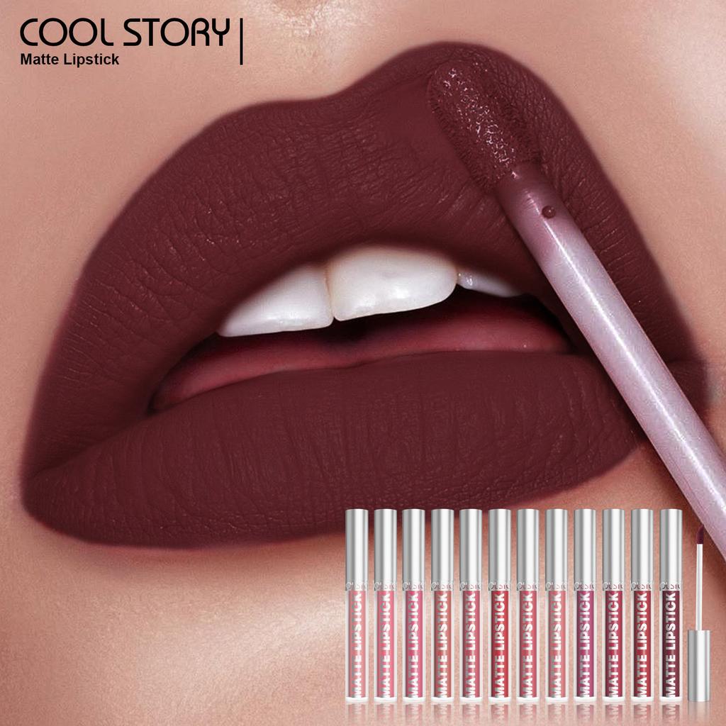Non-stick Cup Matte Color-fixed Lip Glaze Velvet Matte Surface Not Easy To Decolorize Liquid Lipstick Sexy Long-lasting Color Waterproof Lip Gloss