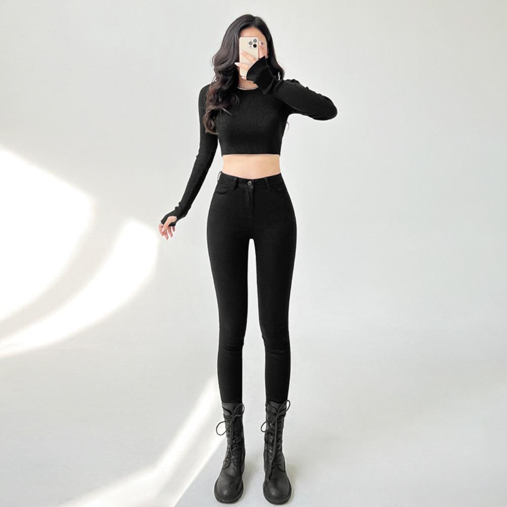Casual Jeans Women's Tight-fitting Small Feet High Waist Spring 2025 New Autumn Thin Elastic Slim Pencil Pants