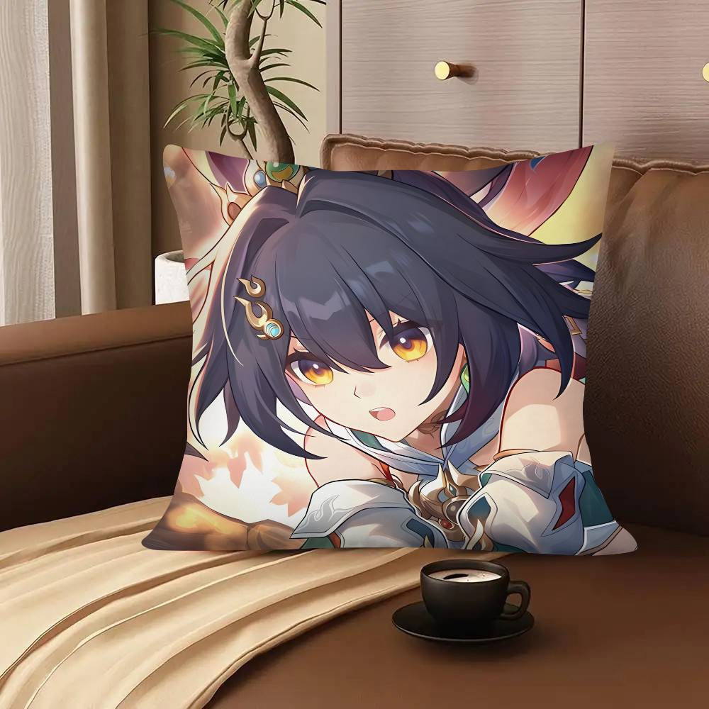 1pc Game Anime Honkai Star Rail Yunli Pillow Case Fashion Square Pillowcase Bedroom Sofa Room Ins Decoration Leisure
