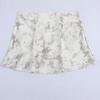 2025 Spring Women's European & American Ink Wash Satin Midi Skirt