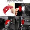 Lcojicep Real Carbon Fiber Car Gear Shift Knob Cover Compatible with Corvette C6 2005-2013 Shift Knob Head Patch,Gear Head Cover Gear Handle Head