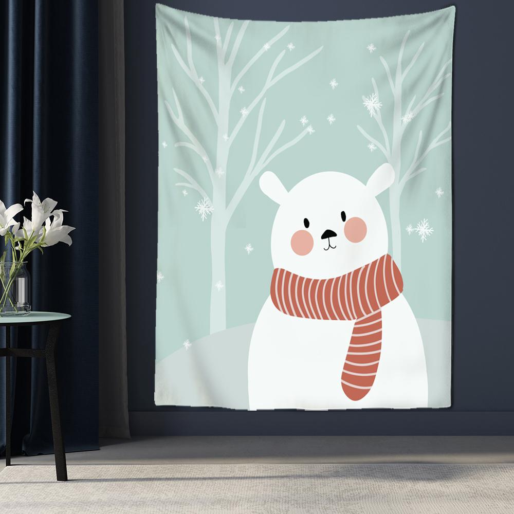 Colorful Cartoon Animal Tapestry Wall Hanging Hippie Bohemian Lovely Fresh Polyester Printing Children's Bedroom Home Decor