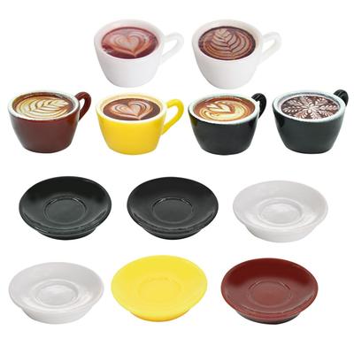 NOELAMOUR Cafe Latte Próbki Jedzenia, Miniaturowy Zestaw 6 Sztuk, Urocze Modele Kawy Latte z Latte Art do Ekspozycji